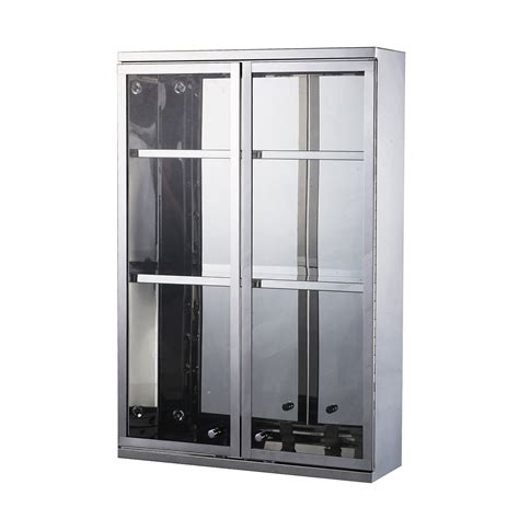 stainless steel bathroom wall mounted glass medicine cabinet|steel medical cabinet.